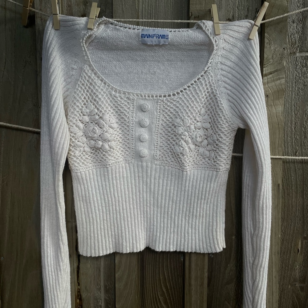 90s Mainframe Crochet Top